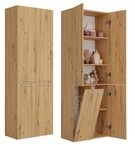 MAGOWA Badkommode Badezimmerschrank NEL Duo H174 cm x B60 cm x T30 cm (Stabil,