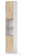 Vicco Hochschrank Henri, Wei&szlig;, 30 x 165 cm mit T&uuml;ren, und offenen F&auml;chern...
