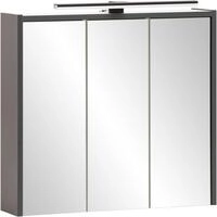 Schildmeyer Spiegelschrank Palermo, Breite 65 cm Mit LED-Leuchte und Steckdose,