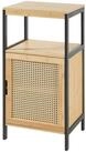 en.casa Badkommode, &raquo;Tervola&laquo; Midischrank 80x40x35cm Bambus/Rattanoptik...