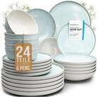PURE LIVING INTERIOR DESIGN Geschirr-Set Steingut Geschirrset 6 Personen Ibiza 24