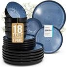 PURE LIVING INTERIOR DESIGN Geschirr-Set Steingut Geschirrset 6 Personen Ibiza 18