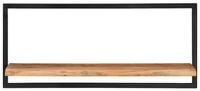 vidaXL Wandregal, Regale 2 Stk. 80x25x35 cm Massivholz Akazie und Stahl