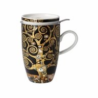 Goebel Tasse Teetasse Gustav Klimt - Der Lebensbaum, Fine Bone China, Metall