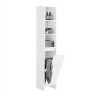 SoBuy Hochschrank BZR158, Badezimmerschrank schmal, Badezimmer Schrank...