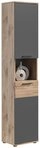 xonox.home Hochschrank Mason Nox Oak Nachbildung Basalt Grau Softclose Melamin...