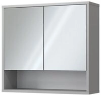 Vicco Badezimmerspiegelschrank Eliza, Grau/Grau, 70 x 65 cm mit 2 T&uuml;ren (1-St)