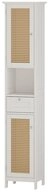 Vicco Hochschrank Rosario, Wei&szlig;, 32 x 170 cm mit 2 T&uuml;ren und Schublade (1-St)