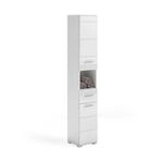 xonox.home Hochschrank Wei&szlig; Hochglanz Melamin Modern 30x181x30 cm