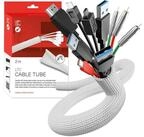 LABEL-THE-CABLE Kabelkanal 2m Kabelschlauch Kabelschutz selbstschlie&szlig;end Wei&szlig; (1x