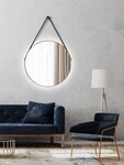 Talos LED-Lichtspiegel, rund, mit indirekter LED Beleuchtung, matt &Oslash; 80 cm
