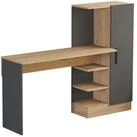 en.casa Schreibtisch, &raquo;Varhalo&laquo; mit Schrank 120x153x40 cm Eichenoptik /...