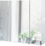 Schildmeyer Spiegelschrank Basic Breite 80 cm, 3-t&uuml;rig, Glaseinlegeb&ouml;den, Made in