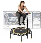 SportPlus Fitnesstrampolin SP-T-1100-Y, &Oslash; 126 cm, mit Haltefunktion, Indoor Jumping,