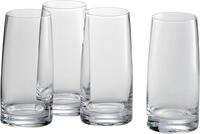 WMF Longdrinkglas Kineo, 4-tlg., Kristallglas, feiner Mundrand,