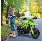 AIYAPLAY Elektro-Kindermotorrad 6V, mit St&uuml;tzr&auml;dern, Hupe und Startger&auml;usch,