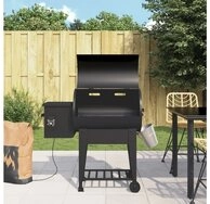 vidaXL Grillkamin Pelletgrill mit Ablage Schwarz 94 cm Eisen vidaXL Grillkamin Pelletgrill mit Ablage Schwarz 94 cm Eisen
