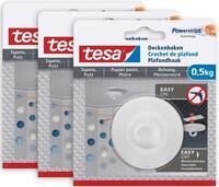 tesa Klebehaken POWERSTRIPS Deckenhaken mit max. 500g Haltekraft - Dekohaken,