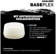 HALDER Gartenhacke Halder Schonhammerkopf Kopf-D. 50mm Nyl.wei&szlig;