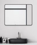 Talos Wandspiegel Black Living (Komplett-Set), BxH: 80x60 cm