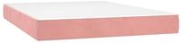 Boxspringmatratze Taschenfederkernmatratze Mittel Rosa 140x200x20 cm Samt,...