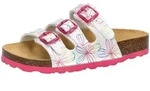 Lico Pantolette Bioline Flower Kids Pantolette bunt|wei&szlig; 27 EU