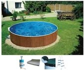 my POOL BWT Rundpool MAONI (Set, 5-tlg), Aufstellpool in Holzoptik in verschiedenen