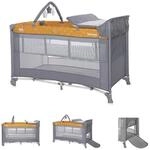 LORELLI Baby-Reisebett Torino Plus 2, Wickelauflage, Spielbogen, seitliche...