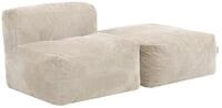 icon Sofa Modulares Sessel mit Hocker aus Cord Flauschig &bdquo;Zen&ldquo;, Spar-Set,