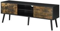en.casa Lowboard, &raquo;Eskilstuna&laquo; Fernsehtisch 120x29,5x46,5cm Schwarz / Dunkler