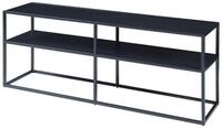 en.casa TV-Regal, &raquo;Solund&laquo; mit zwei Ablagen 120x30x46cm Schwarz Stahl