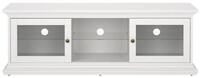 ebuy24 TV-Bank Venedig TV Tisch 2 Glast&uuml;ren und 1 Glasboden wei&szlig;.