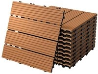 ECD Germany Terrassendielen WPC Bodenplatte Terrassenfliesen Fliesen mit Drainage und