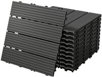 ECD Germany Terrassendielen WPC Bodenplatte Terrassenfliesen Fliesen mit Drainage und