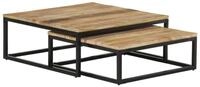 vidaXL Couchtisch Satztische 2-Stk. Massivholz (2-St)