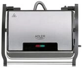Adler Kontaktgrill Adler AD 3052 Elektrogrill Tischgrill Grill 23x14,5 cm 1200 Watt