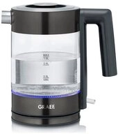 Graef Wasserkocher WK 302 Glaswasserkocher Edelstahl schwarz 1 Liter LED...