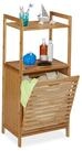 relaxdays W&auml;schetruhe W&auml;scheschrank mit W&auml;schekorb Bambus braun