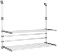 vidaXL W&auml;schest&auml;nder, W&auml;schetrockner f&uuml;r Balkon 89x25x(60-95) cm Aluminium