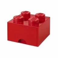 NHG Aufbewahrungsbox LEGO Brick Drawer 4 - Red