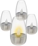 Spetebo Au&szlig;en-Tischleuchte Mini Solar LED Tisch Lampe 10 x 6 cm - 4er Set,