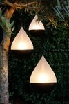 Arnusa LED Solarleuchte Gartenlampe Tropfen 3er Set Laterne Solar Tischleuchte