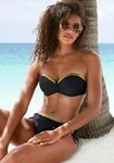 LASCANA B&uuml;gel-Bandeau-Bikini-Top Elodie, mit trendigem Materialeinsatz