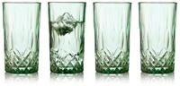 LYNGBY-GLAS Gl&auml;ser-Set Highball Sorrento Longdrinkglas gr&uuml;n 380ml Set4, Glas,
