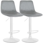 CLP Barhocker Divo Samt (Set, 2er), drehbar und stufenlos h&ouml;henverstellbar
