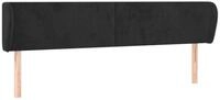 vidaXL Bett Kopfteil mit Ohren Schwarz 163x23x78/88 cm Samt (1-tlg)