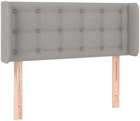 vidaXL Bett Kopfteil mit Ohren Hellgrau 93x16x78/88 cm Stoff (1-tlg)