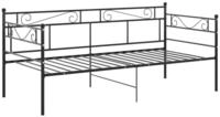 vidaXL Bett Schlafsofa Bettgestell Schwarz Metall 90x200 cm