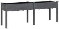 vidaXL Blumentopf Pflanzk&uuml;bel mit Einsatz Grau 203x53x76 cm Massivholz Tanne...