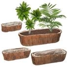 relaxdays Blumenkasten L&auml;nglicher Blumenkasten 4er Set